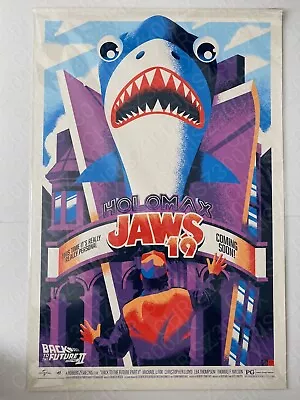 Back To The Future Part II 2 Jaws 19 Danny Haas Poster Screen Print 24x36 Mondo • $196.99