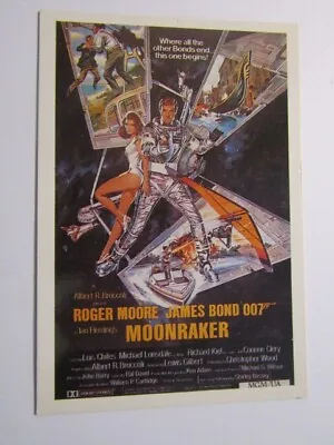 James Bond 007 Postcard  Moonraker Roger Moore 1989 • £1.99