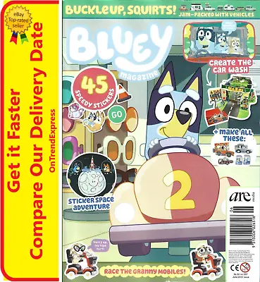 £4.75 • Buy Bluey Magazine Issue June 2023 Race The Granny Mobiles +45 Speedy Stickers