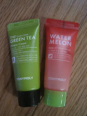 TONYMOLY Watermelon Dew All Over Serum / The Chok Chok Green Tea Cream 0.5 Oz Ea • $14.99