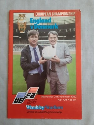 £1.50 • Buy 1983 ENGLAND V DENMARK EUROPEAN CHAMPIONSHIP QUALIFYING PROGRAMME