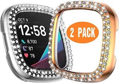 2 Pack Bling Cover Protective Diamond Bumper Case For Fitbit Versa 4 / Sense 2 • $15.99