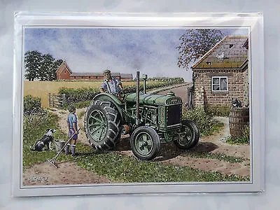 £3.95 • Buy Nostalgic Dinner Time Son 1943 Fordson Model N Tractor Blank Open Birthday Card