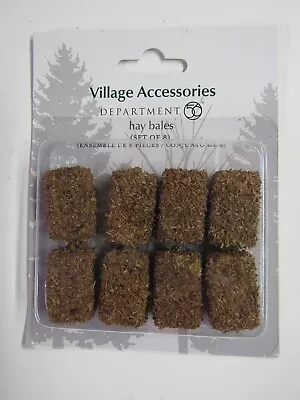 Dept 56 Village Accessories Set Of 8 Hay Bales 810824 MIP Free Shipping • $8.50