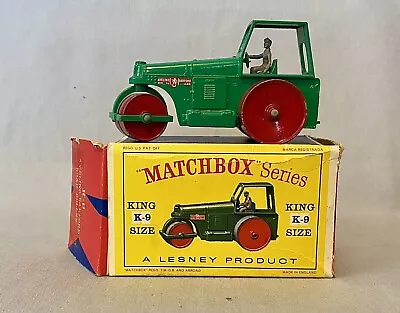 Vintage Matchbox Lesney K-9 Aveling Barford Road Roller In Original Box • $24.95