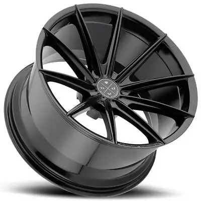 20  Staggered Blaque Diamond Wheels BD-11 Gloss Black Rims And Tires With TPMS • $3154