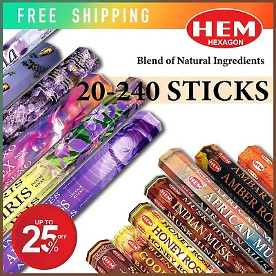 $2.49 • Buy 20-240 Hem Incense Sticks Hexagon Meditation Home Yoga Aroma Fragrance Scents