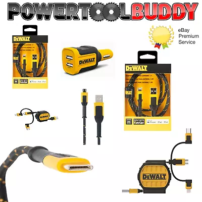 DeWalt Charging Cable USB-C Iphone Car Charger Speakers Accesories ETC • £49.95