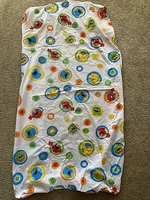 Sesame Street Fitted Sheet Crib/Toddler Bed Big Bird Elmo Oscar Cookie Pre-owned • $6.99