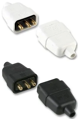 Electrical Cable Joiner 3 Pin 10A In-line Mains Lead Extension Connector Plugs • £4.79