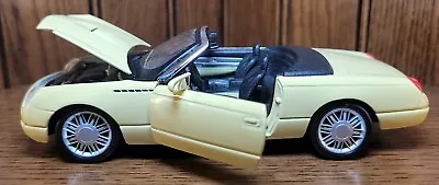 Maisto Diecast Yellow Ford Thunderbird Convertible Metal Model Car 1:25 • $9.99