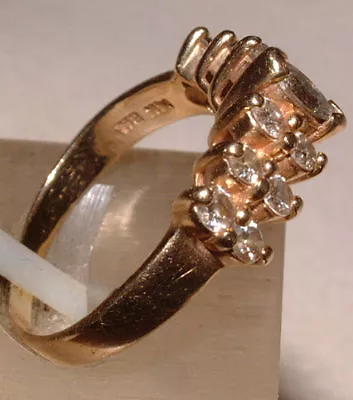 Gorgeous Vintage 14K Yellow Gold Diamonds Ring .80ct Sz. 8 • $495