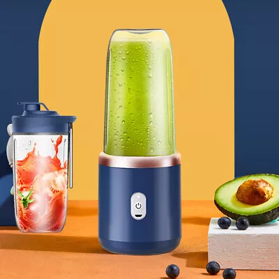 Mini Electric Blender Juicer Cup USB Rechargeable Fruit Smoothies Mixer Machine • $22.75