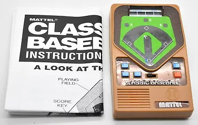 Classic Baseball Electronic Hand Held Game Mattel 2001 Tested Working • $15.29