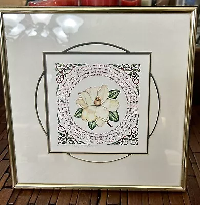 Framed “Magnolia: Love Of Nature” Signed Susan Loy Watercolor Art Print • £38.57