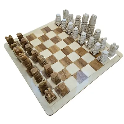 Chess Set Mexican Aztec Mayan Hand Carved Stone Complete With Marble Board • $59.95