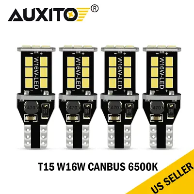 4Pcs AUXITO 921 912 T15 W16W  LED 6000K Backup Reverse Light Bulb CANBUS Bright • $11.99