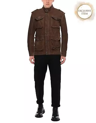 RRP €779 ANDREA D'AMICO Suede Leather Military Jacket US38 IT48 M Garment Dye • $0.01