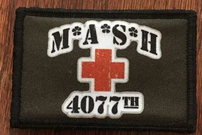 MASH 4077th Morale Patch Tactical Military Army Hook Badge USA Funny Ve-LCRO • $8.49