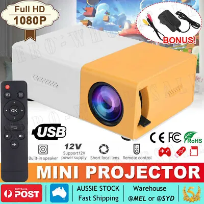 $35.95 • Buy Mini Projector HDMI USB LED HD 1080P Home Cinema Portable Pocket Projector Party