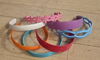Vintage 1990's Mixed Lot Of 7 Plastic Headbands With Teeth Multi Color • $29.99