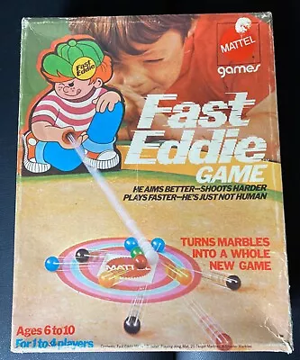 Vintage ~ Fast Eddie Marble Game ~ Mattel 1970 With 2 Mats Rare Find Toy • $29.95