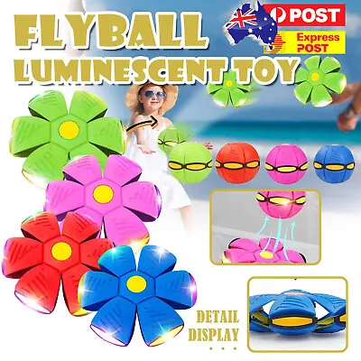 Flying Saucer Ball Strange Deformation Frisbee Outdoor Pet Dog Toy Decompression • $10.99