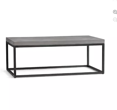 Pottery Barn Sloan Concrete & Iron 48  Indoor/Outdoor Coffee Table (Pre-owned) • $39