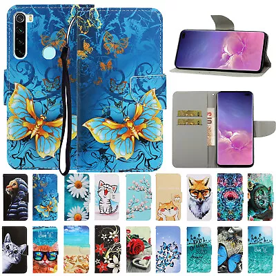 For XiaoMi Redmi 9 9A 9C Note 9S K30 8Pro Painted Leather Wallet Card Case Cover • $15.12