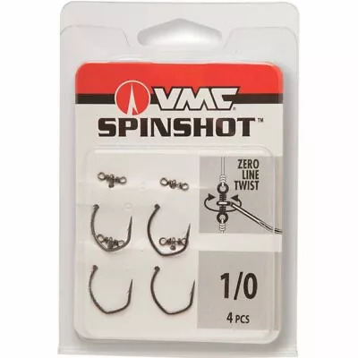 VMC Spinshot Hooks - (4) Piece 2/0 Drop Shot Rigging Spin Shot Hook Set - NEW! • $4.95