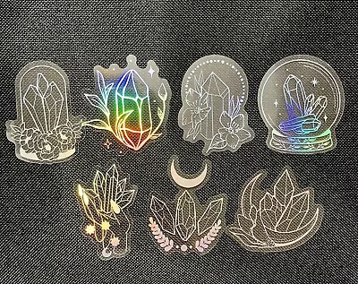 Holographic Stickers Crystals Moon Magic • £2.25