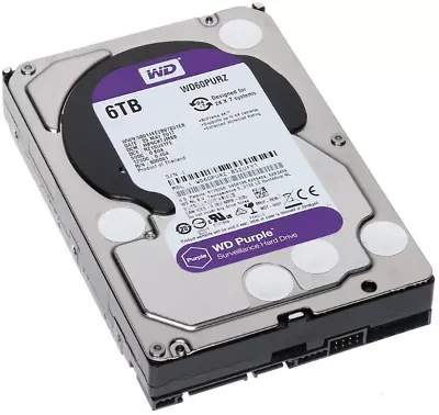 Western Digital WD Purple 6TB HDD PC Surveillance Hard Drive 3.5'' 5400RPM • $240