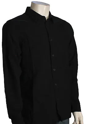 Rhythm Classic Linen LS Button Down Shirt - Black - New • $55.95