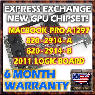 Exchange Macbook Pro 17 A1297 820-2914-a & B 2011 Logic Board Repair New Gpu • $129.95