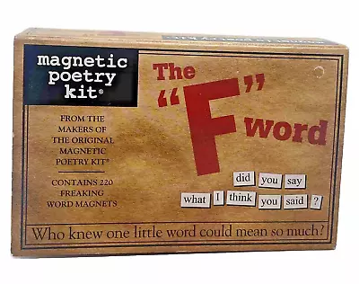 F WORD Magnetic Poetry Kit NEW 220 Explicit Fridge Magnet Words Rare Open Box • $13.97