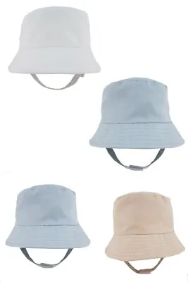 Baby Sun Hat Boys Girls Cotton Summer Bucket Hat 0-4 Years *One Supplied* • £5.99