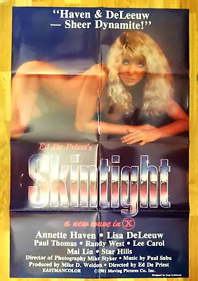 SKINTIGHT- Annette Havens - 1981 Original Adult Movie Poster • $16.75