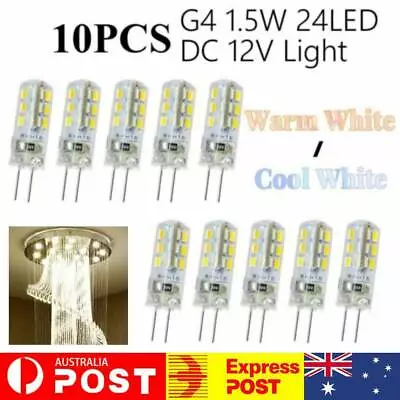 10Pcs G4 LED Light Bulb 1.5W Non-Dimmable Cool Warm White 110 Lumen 3200K DC 12V • $9.37