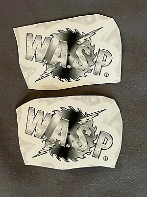 Lot (2) W.A.S.P. 1 1/2  X 2 1/4  BAND Logo STICKERS Fast FREE SHIP! Lawless WASP • $8