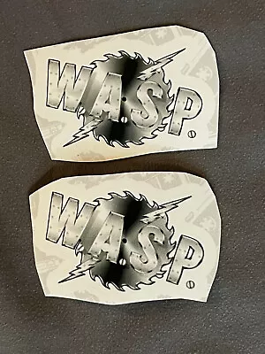 Lot (2) W.A.S.P. 1  X 1 3/4  BAND Logo STICKERS Fast FREE SHIP! Lawless WASP • $9