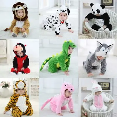 $16.18 • Buy Baby Tiger Lion Dinosaur Costume Kigurumi Cartoon Animal Romper Infant Toddler