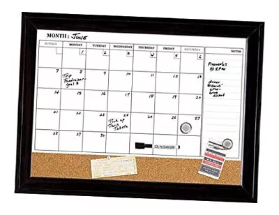  Combination Magnetic Whiteboard Calendar & Corkboard 17  X 23  Combo Board • $38.38
