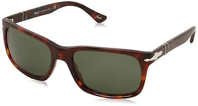$149.99 • Buy Persol PO3048S Rectangular Sunglasses, Havana/Crystal Green, 55 Mm