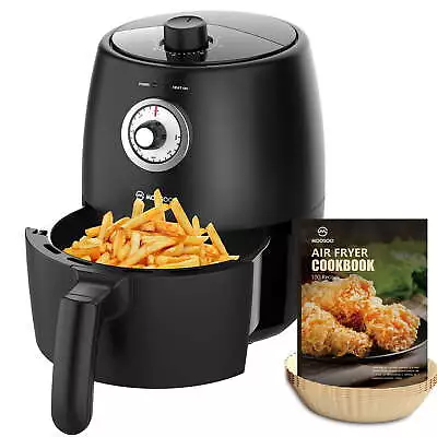 2 Quart Small Air Fryer With 50pcs Air Fryer Paper Liners 1200W New Black • $28.50