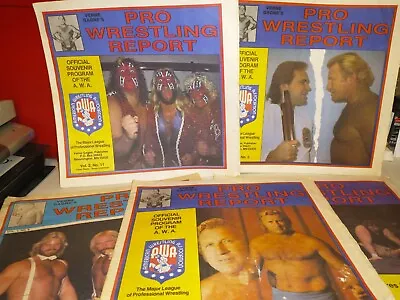 1980's AWA Verne Gagne Pro Wrestling Report Major League Pro Wrestling Lot Of 5 • $99