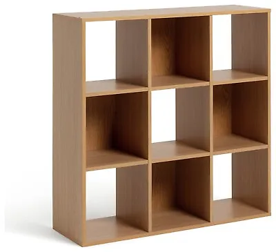 Squares 9 Cube Storage Unit - Oak Effect • £59.99