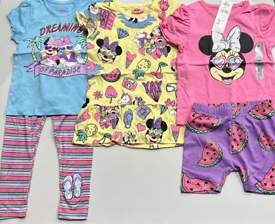 Girls Size 3T Disney Minnie Mouse Adorable 5-Piece Set Tops & Leggings • $25.46