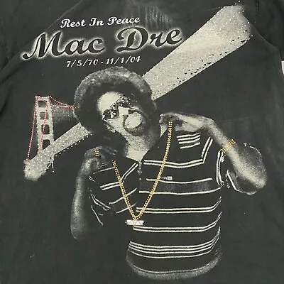 New Rare Mac Dre Memorial 2004 T-Shirt Short Sleeve Black S-23XL Shirt • $17.99