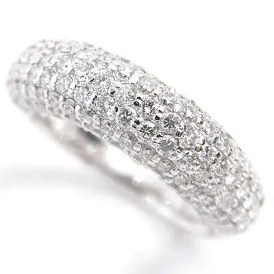 $2524.82 • Buy PONTE VECCHIO Pave Diamond Ring D1.70CT WHITE GOLD K18WG #084