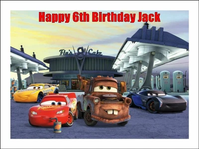 £10.06 • Buy Lightning McQueen Cake Toppers Personalised Edible Icing Birthday Decoration #2